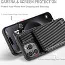 Vinich for iPhone 15 Pro Max Wallet Case with Card Holder, RFID Blocking Credit Slots Kickstand Shockproof Phone Cover Fit for iPhone 15 Pro Max 6.7" Carbon Black