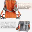Upgrade Wheelchair Transfer Sling Seat Cushion Lift Stair Slide Board Emergency Evacuation Elevator Slide Pad Three Layer Design Durable Lifting Sling for Elderly Bariatric Handicap Orange, Standard