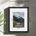 8.5x11 Picture Frame Sef of 10, Display Pictures 6x8 with Mat or 8.5 x 11 Without Mat, Photo Frame Collage for Wall Gallery Decor, Hanging or Tabletop Display, Black