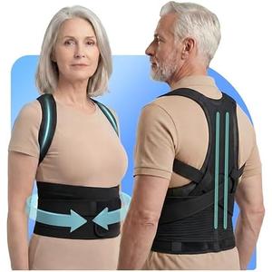 New for 2026 – Posture Corrector for Seniors Women & Men, Advanced Full Back Brace Support for Upper & Lower Back, Spine & Neck Alignment, Reinforced Wide Dual-Layer Waist Support Belt with Shoulder Straightener and Back-Opening Support, Breathable XL