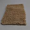 Yimobra Bathroom Rug Mat, 24'' x 17'', Luxury Chenille Shaggy Bath Rugs, Extra Soft & Thick, Absorbent Water, Non-Slip, Machine Washable, Bath Mats for Bath Floor,Tub and Shower, Light Brown