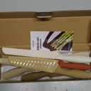 CAROTE Knife Set, 12 Pieces Kitchen Knife Set, 6 Stainless Steel Knives with Blade Guards & Nonstick Ceramic Coating, Rustproof, Color-Coded, Ergonomic Handles