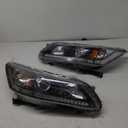 Headlight Assembly Compatible with 2013-2015 Honda Accord 4-Door Sedan Halogen Headlamp Replacement - Left Driver&Right Passenger Side HO2502151 HO2503151
