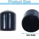 1.8" (45 mm) Rubber End Caps Soft PVC Rubber Plug Thread Protective Sleeve Screw Protective Cap Round Plastic Cover Sleeve