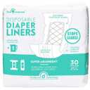 Paw Inspired Dog Diaper Liners | Inserts for Washable Covers, Female Dog Diapers, and Male Dog Belly Bands | Leakproof, Super Absorbent (30 Count)