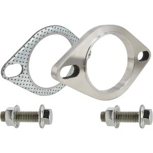 2.5 Inch 2-Bolt Exhaust Flange Connection Kit, 63mm Flange and Gasket for Exhaust Turbo Downpipe Catback Headers Stainless Steel