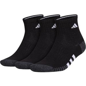adidas Men's Socks, Athletic Cushioned Quarter 3-Pack, Compression, Moisture-Wicking, Comfortable, Durable (X-Large, Black/Onix Grey/White)