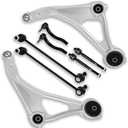 8PCS Front Left Right Lower Control Arm Sway Bar End Link Tie Rod for Nissan 2015 2016 2017 2018 Altima, 16-19 2020 2021 2023 Maxima, K622838 K622839 K750094 K750095 ES801196 ES801197 EV801066