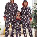 Matching Christmas Onesie Pajamas for Family/Couples, Cute Printed One-piece Pjs, Xmas Holiday Adult Hooded Sleepwear (Blue)