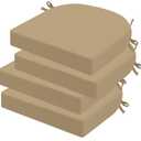 idee-home Outdoor Chair Cushions Set of 4, Thick 19" x 19" x 3" Outdoor Seat Cushions Patio Furniture Waterproof with Ties, Dining Pads