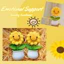 Crochet Flower Employee Appreciation Gifts for Women 2-Pack Crochet Sunflower with Card,Crochet Sunflower Thank You Gifts for for Best Friend,Coworker,Birthday, Christmas,Appreciation Gift