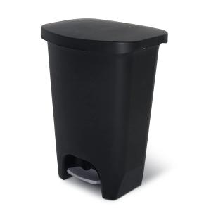 Glad 13 Gallon Trash Can | Plastic Kitchen Waste Bin with Odor Protection of Lid | Hands Free with Step On Foot Pedal and Garbage Bag Rings, Black Glad 13 Gallon Trash Can | Plastic Kitchen Waste Bin with Odor Protection of Lid | Hands Free with Step On Foot Pedal and Garbage Bag Rings, Black