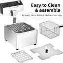 Commercial Deep Fryer with Basket, 1700w 20Qt 0.6mm Thickened Stainless Steel Countertop Electric Fryer for Home and Commercial Use, Oil Fryer with Double Overheat Protection