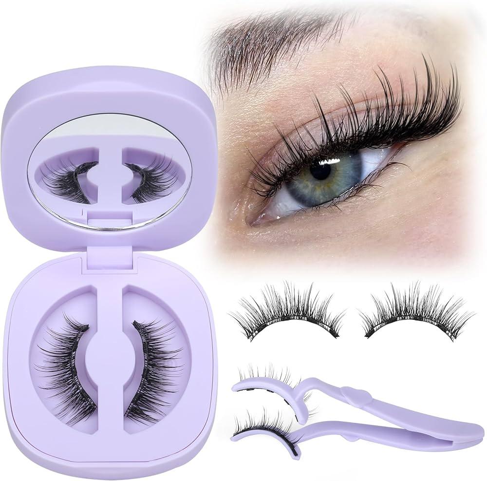 MAGNETIC EYELASHES,Easy To Apply, Tweezers,Lashes