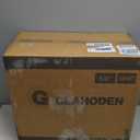 GLAHODEN Retractable Garden Hose Reel 5/8 in x 100 ft Upgraded UV Resistant Heavy Duty Automatic Hose Reel Wall Mount 3/4 in Brass Fitting 9 Pattern Nozzle Any Length Lock Slow Retraction 180 Swivel (Light Gray)