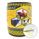 Upgraded 3280 Feet 1000 Meters Portable Electric Fence Polywire 1/8" Diameter Portable Electric Fencing Poly Wire 6 Strands of 0.22mm Stainless Steel Reliable Conductivity, Rust Resistance, UV