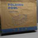 Collapsible Rectangle Non-Inflatable Swimming Pool for Family Adults Hard Plastic Shell Foldable Swimming Pool for Outside Backyard Portable Pet Dog(Gradient Blue, 260cm)