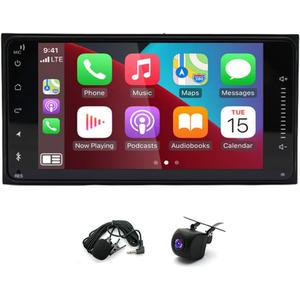 4+64G Car Stereo Radio for Toyota 4Runner 2003-2009, Sequoia 2001-2007, Tundra 2000-2006, Stereo with Wireless with CarPlay Android Auto 7Inch TouchSreen with GPS Navigation WiFi Backup Camera