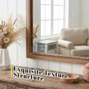 Arch Wood Mirror,22x30 inch Arched Rustic Farmhouse Natural Wooden Frame Boho Beads Wall Mirror for Bathroom,Living Room,Bedroom or Entryway