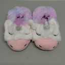 LseLom Toddler Girls Unicorn Slippers Dinosaur Boys Slippers Slip Resistant Little Kid House Shoes (Purple) 8 