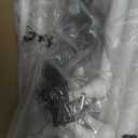 Laiensia Double Rods Garment Rack with Wheels, Clothing Rack for Hanging Clothes,4 Hooks, Multi-functional Bedroom Clothes Rack, White