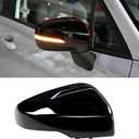 Yumzeco 1PC Compatible with Subaru Mirror Cover Forester 2019-2023/Crosstrek 2018-2023, Passenger Side Subaru Forester Mirror Cap W/Light Clip-on Replacement Replace for 91059FL020-Right Glossy Black
