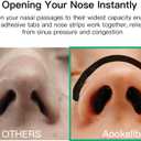 2026 Breathing Nasal Strip Starter Kit (30 Count, Black), Boost Oxygen Uptake, Reduce Snoring, Improve Sleep Quality, Sweat Resistant, Safe Nasal Strips Extra Strength Snoring Solution