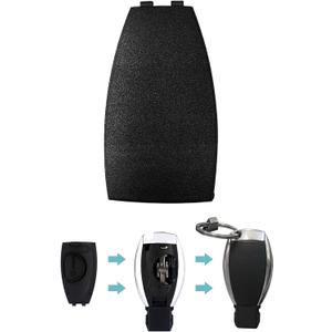 Car Key Rear Cover Replacement, Key Fob Cover, Car Accessories Key Shell Case Compatible with Mercedes Benz B-Class C-Class E-Class W204 3 Buttons Car Key Fob Case