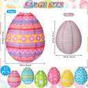 Wenqik 12 Pcs Easter Egg Paper Lanterns Party Decorations 10 Inch Spring Colorful Flower Dot Decorative Ceiling Hanging Lanterns for Home Easter Birthday Party Supplies, 6 Styles(Cute)
