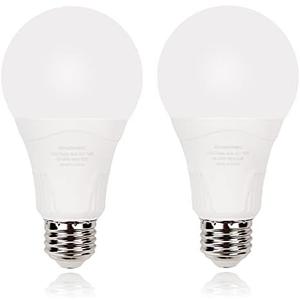 Radar Motion Sensor Light Bulb, 2 Pack A21 15W (100W Equivalent) 1500LM E26 Dusk to Dawn LED Bulbs Outdoor Lighting, Auto Motion Detector Light for Garage, Porch, Driveway, Patio,（Daylight 5000k）