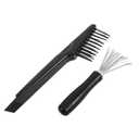 2pcs Hair Brush Cleaning Mini Dust Comb Tools with Wire Rake for Removal for Home and Salon Use Saving Cleaning