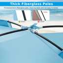 Beach Tent Sun Shelter, Beach Shade Tent with UPF 50+ UV Protection for 2-3 Person, Portable & Easy Setup Cabana, 3 Roll Up Doors & 8mm Fiberglass Rods, Carry Bag Included