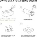 Easy-Going 2 Pack 19"x19" Water Resistant Wicker Chair Cushions Reversible Tufted Pads Seat Indoor Furniture Beige