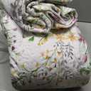 Sanracie Oversized King Bedspread(128"x120"),100% Cotton Floral Quilt Set Extra Wide 3Pcs Lightweight Summer Yellow Wild Flower Botanical Printed Pattern Bedding Coverlet California King Size