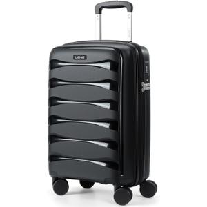 20 inch carry on luggage 22x14x9 Airline Approved, Black