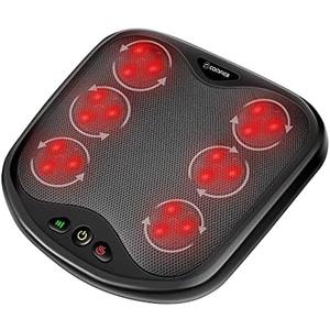 COMFIER Shiatsu Foot Massager with Heat,Kneading, Foot Massager for Neuropathy,Back Massager with Washable Cover, Feet Warmer for Men,Women, Feet Massager Machine for Plantar Fasciitis,Foot Heater (Black)