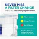 PUR PLUS 30-Cup Water Filter Dispenser with 1 Lead-Reducing PUR PLUS Filter, Dishwasher Safe, Powerful Filtration, Large Capacity with Slim, Space-Saving Design, White (DS1811Z)