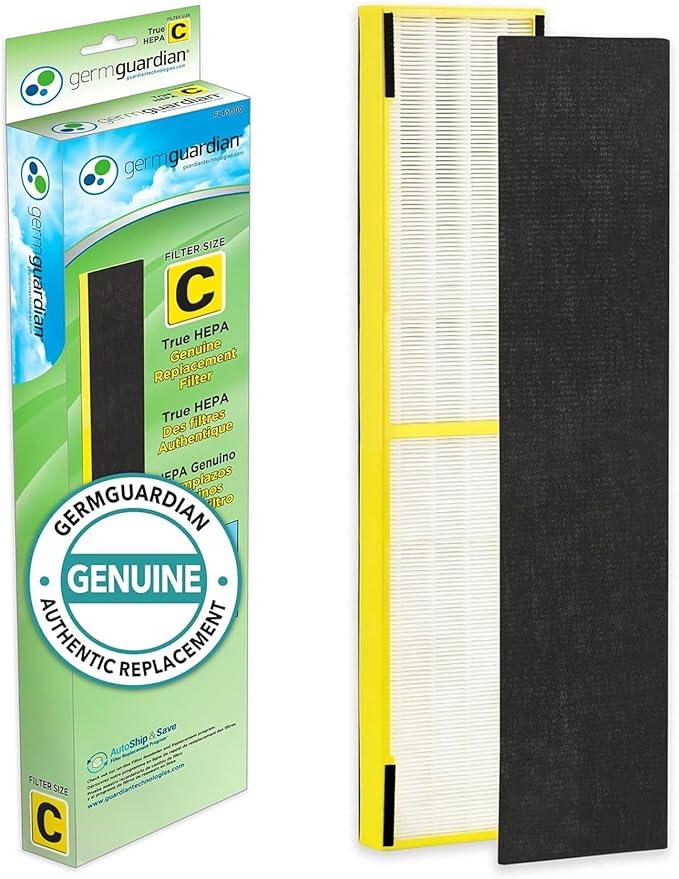 Germ Guardian FLT5000 True HEPA Genuine Air Purifier Replacement Filter C for GermGuardian AC5000E, AC5250PT, AC5300B, AC5350B, CDAP5500