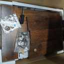 TEAMIX Monitor Riser - 2 Pack, Rustic Brown Wood Adjustable Stand for 2 Monitors/Laptop/PC