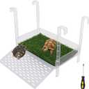 Extra Large Wide Hanging Turtle Basking Platform - 18"x16" Aquatic Reptile Ramp Dock with Foot Grips, Adjustable, Ideal for 75+ Gallon Tanks or Larger