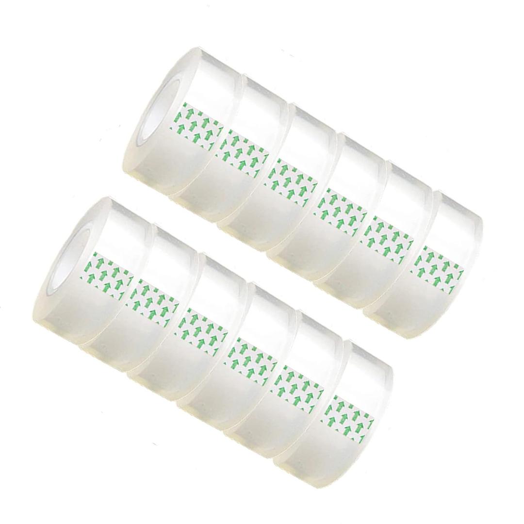 12 Rolls Clear Tape Refills Roll Transparent Tape Refill Rolls for Office, Home, School, 3/4-Inch x 1000 inch
