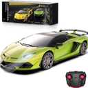 Lamborghini Remote Control Car, 1:24 Scale Electric Sport Racing Hobby Toy Car Lamborghini Model Vehicle for Boys Girls Birthday Gifts, Green