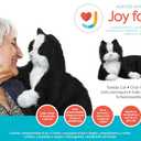 JOY FOR ALL Companion Pet for Seniors - Lifelike Animatronic Cat - Realistic Soft-Touch Fur & Purring - Therapy Stuffed Animal - Toy for Alzheimer's & Dementia - Tuxedo