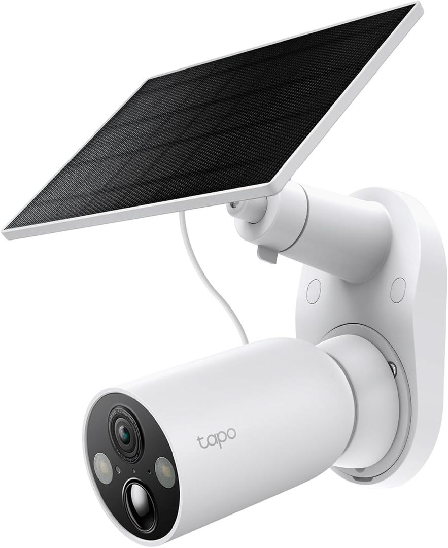 Tapo MagCam 2K+ Outdoor Wireless Security Camera - Battery Power with Solar Charging, Magnetic Mount, Person/Vehicle Detection, Subscription-Free Local Storage or Optional Cloud, Works with Alexa (1-Pack, White)