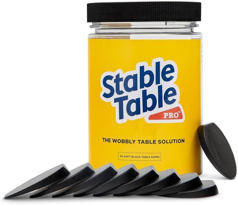 Stable Table - Black Restaurant Table Leg 30 Shim Wedges Premium Furniture Levelers Restaurant TableShims, Home Improvement DIY Levelers - Rubber Type Texture, Firm, Non-Slip, Doors, and More