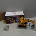 Remote Control Excavator Toys for Boys, RC Excavator Toy for Boys 3 4 5 6 7 8 Year Old Kids Christmas Birthday GiftRC Digger Truck Construction Vehicles with Metal Shovel & Light