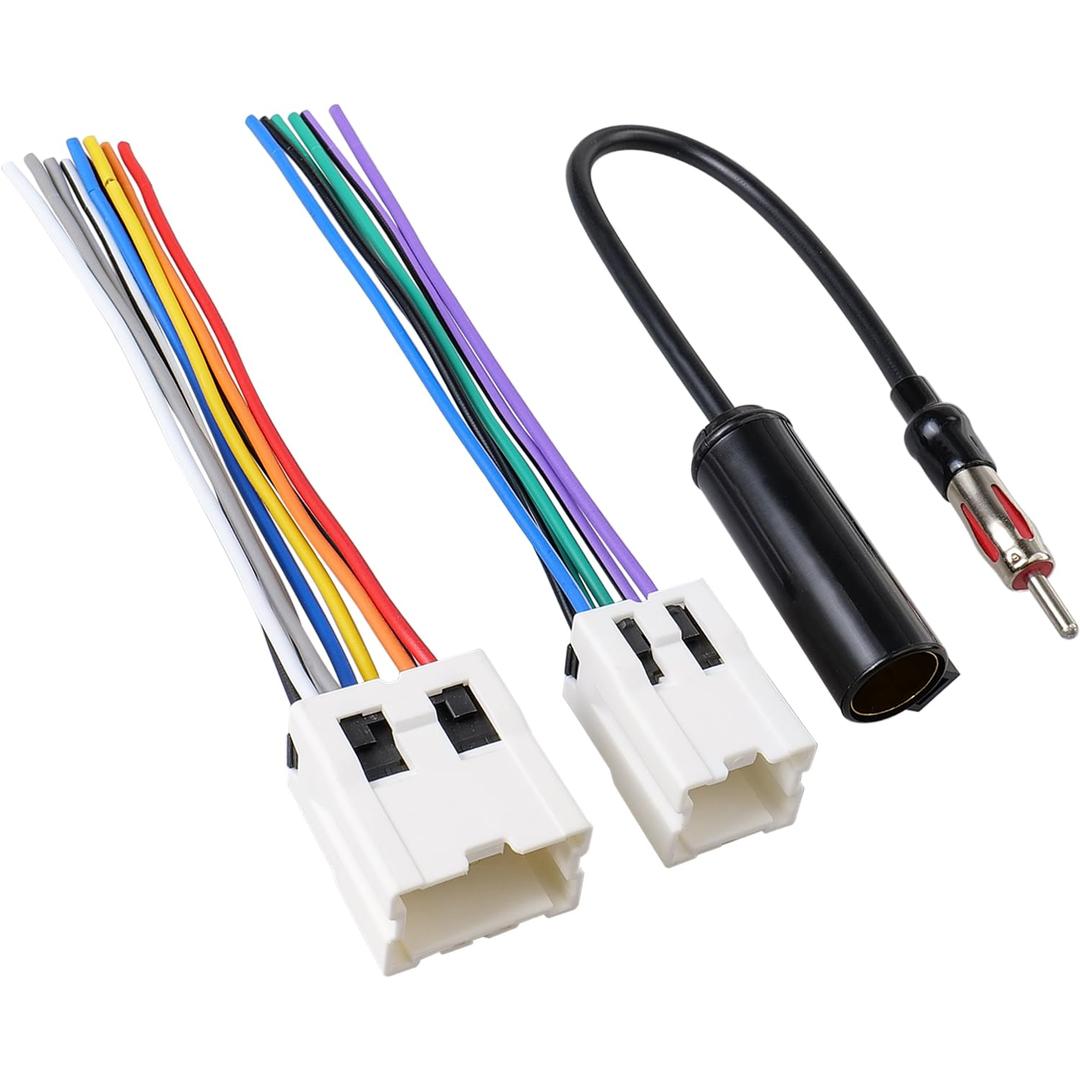 Radio Wiring Harness Kit for Nissan Altima Frontier Pathfinder Maxima Murano Sentra Xterra,Car Stereo Wire Harness Antenna Adapter Connector for Infiniti Q45 QX4 G20 I30