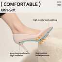 IDIFU Nude High Heels Pumps Closed Toe Heels Women's Pumps Stiletto Pointed Toe Dress Shoes Wedding Prom Bridal Work Office Bride Trendy Dressy Comfortable Classic Pumps Shoes(Nude Nubuck,11)