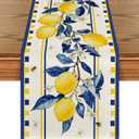 4 x Artoid Mode Lemon Tree Flower Bee Summer Table Runner, Seasonal Holiday Kitchen Dining Table Decoration for Home Party Indoor 13x48 Inch