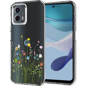 Unov Case for Moto G 5G 2023, Flower Bouquet | Crystal Clear, Anti-Slip Embossed Pattern, Shockproof Slim Protective, Anti-Yellowing TPU